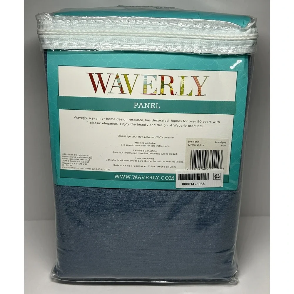 Waverly Serendipity Blue‎ Polyester Curtain Panel 50